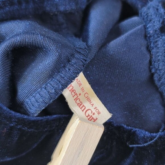 American Girl Twilight Holiday Outfit Blue Velour Skirt Faux Fur Jacket 2000 - Picture 9 of 9